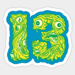 ugly 13 Sticker